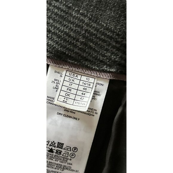 Brooks Brothers Saxon Wool Trousers Strait Cut Pants Gray Size 10 - Picture 7 of 7